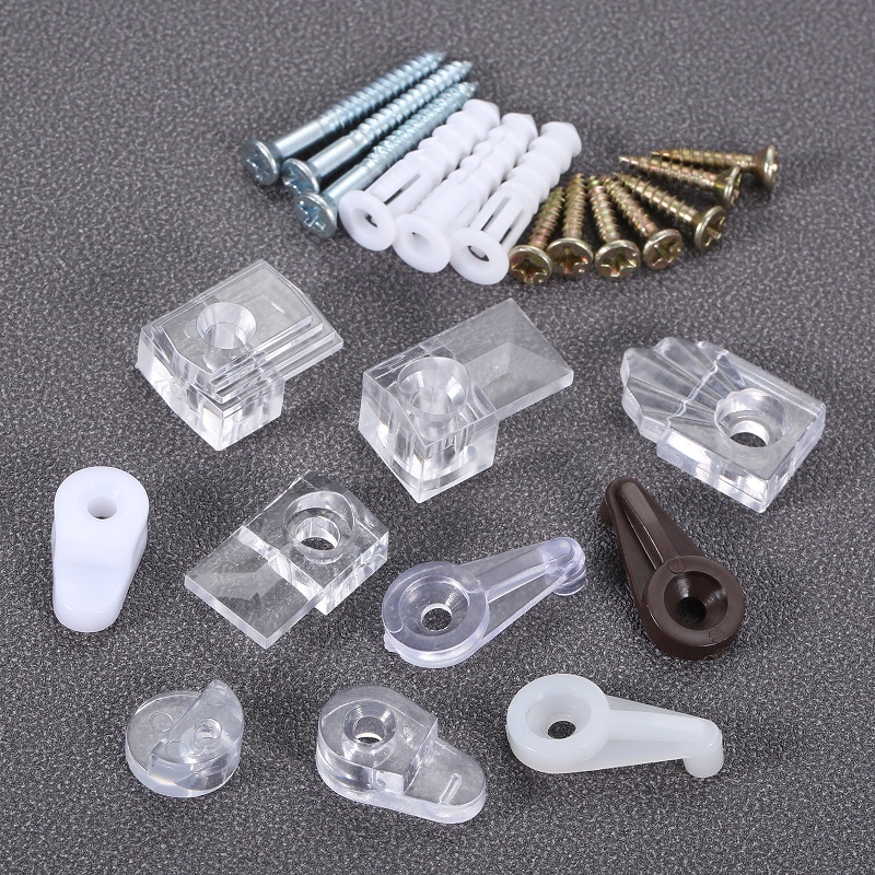 Furniture Hardware Connectors - 10 adet plastik cam tutucu klipler