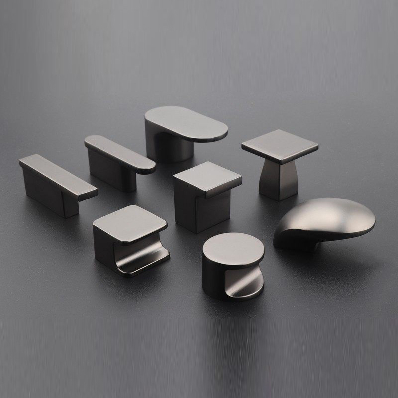 Furniture Hardware Black - 1 adet siyah nikel mat gri