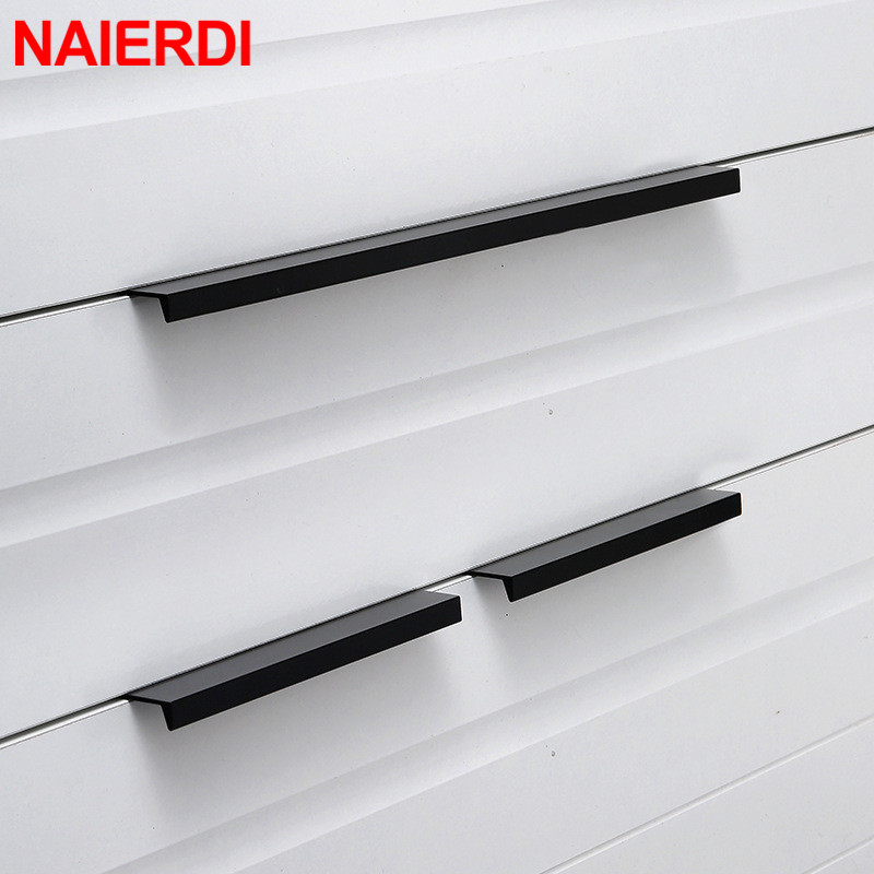 Furniture Hardware Black - NAIERDI altın siyah gizli dolap çeker