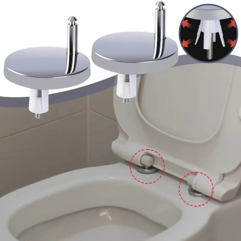 Furniture Hardware Connectors - 1 Çift Paslanmaz Çelik Klozet Kapağı