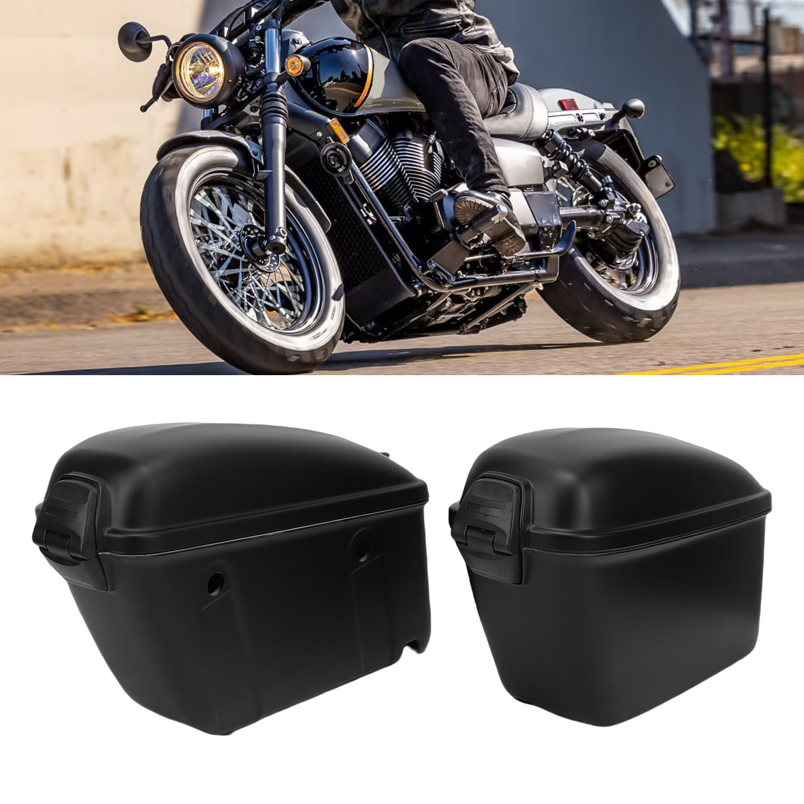 Universal Furniture Hardware - 22L Motosiklet Sert Yan Çantaları Kilitli