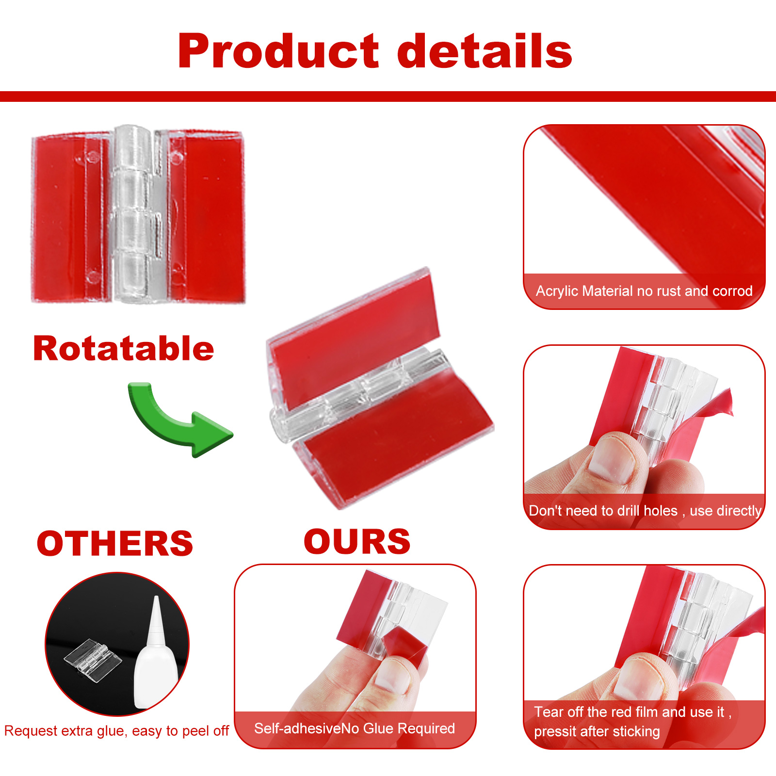 10/20 adet katlanır menteşeler - Furniture Hardware Hinges incelemesi ve fiyatı