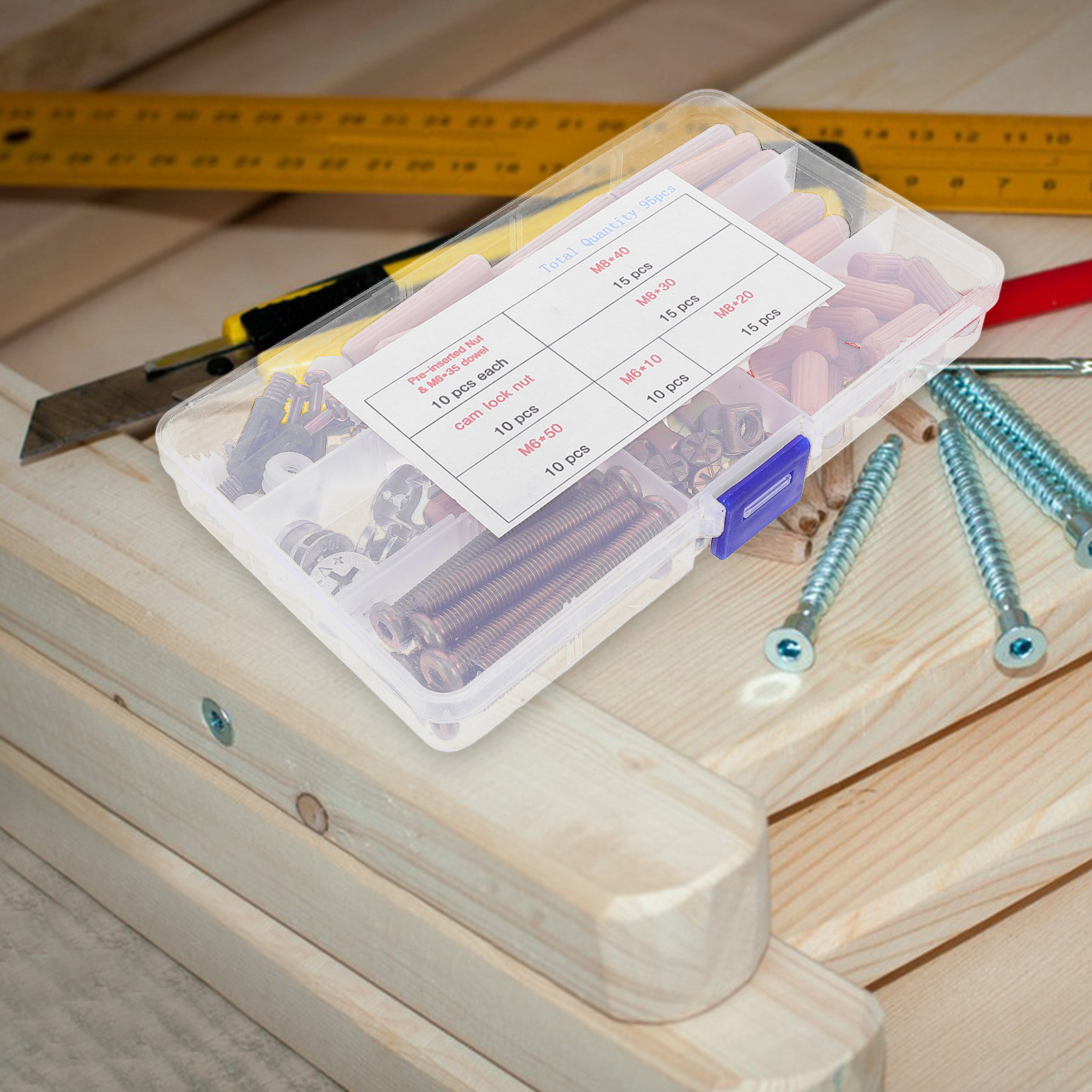 95 Parça Mobilya Bağlantı Elem - Furniture Hardware Connectors incelemesi ve fiyatı