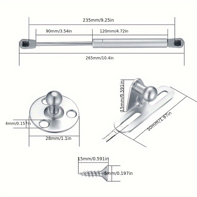 2 adet gazlı yaylı amortisör,  - Furniture Hardware Hinges incelemesi ve fiyatı